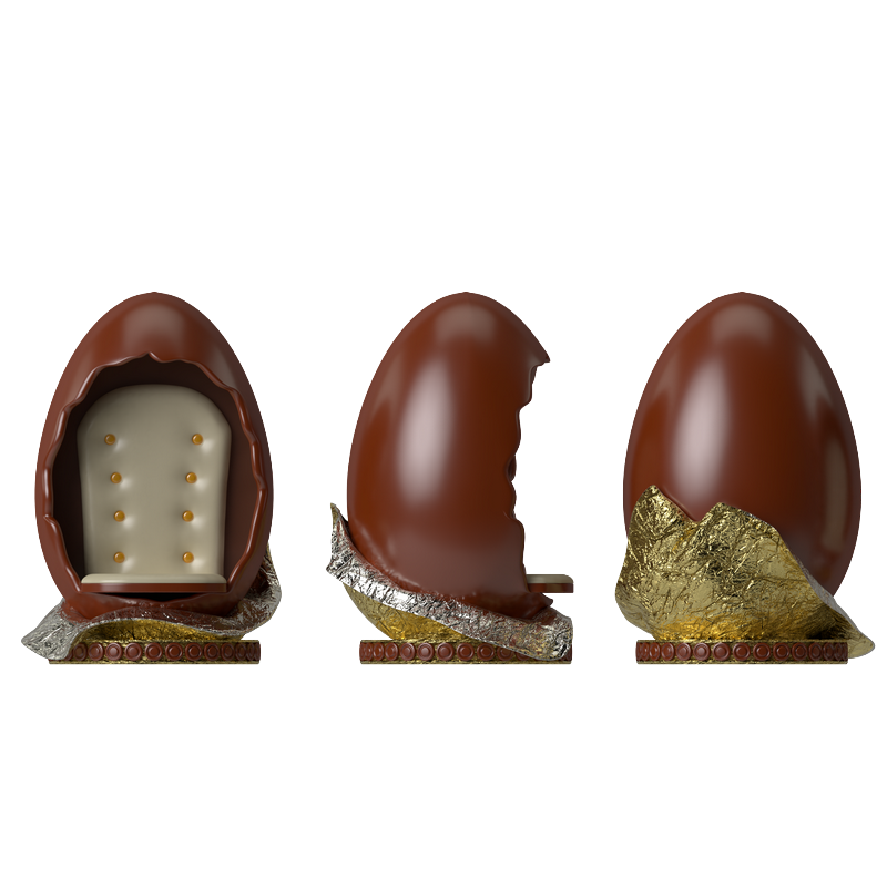 Fauteuil Oeuf de Pâques en chocolat